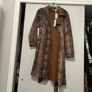 Snake print coat